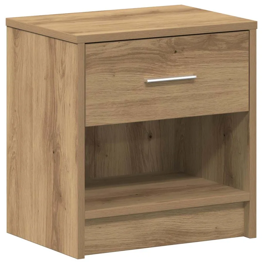 Table de chevet avec tiroir en chêne artisanal 39 x 28 x 41 cm - 2