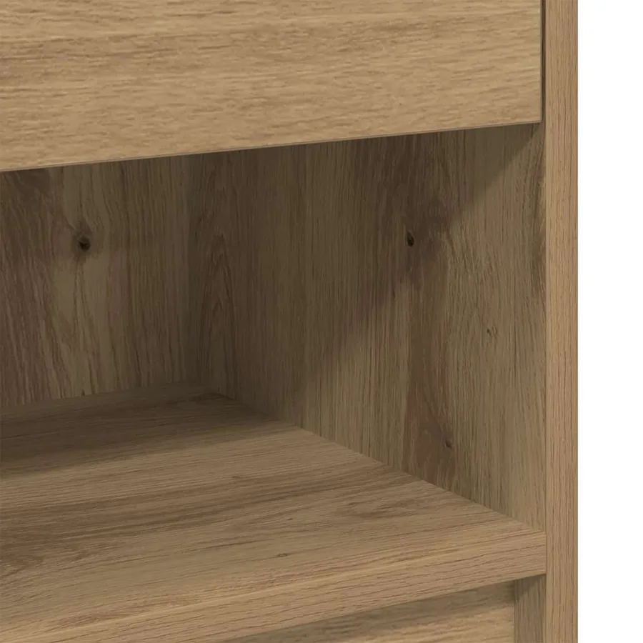Table de chevet avec tiroir en chêne artisanal 39 x 28 x 41 cm - 9