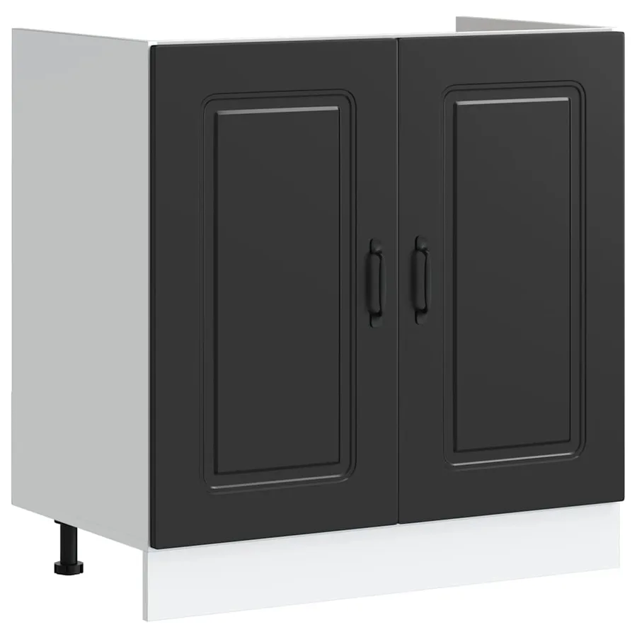 Armoire de cuisine avec stockage Kalmar Noir 80 x 46 x 81,5 cm - 4