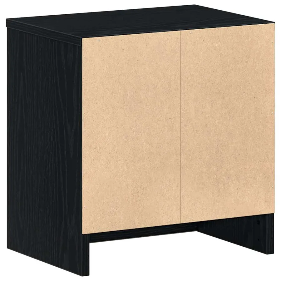 Tables de chevet 2 pcs avec tiroir Noir 39x28x41 cm - 8