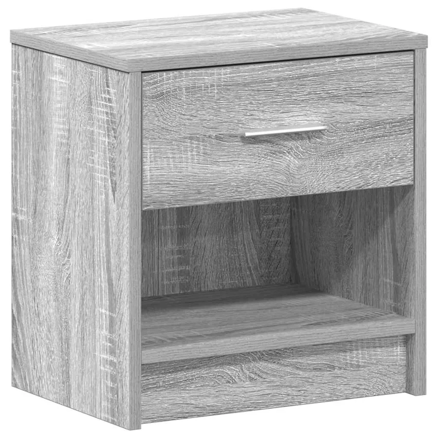 Table de chevet avec tiroir Gris Sonoma 39x28x41 cm - 2