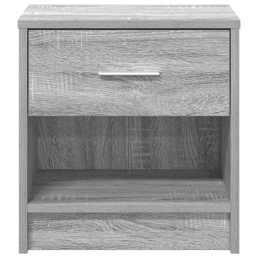 Table de chevet avec tiroir Gris Sonoma 39x28x41 cm - 4