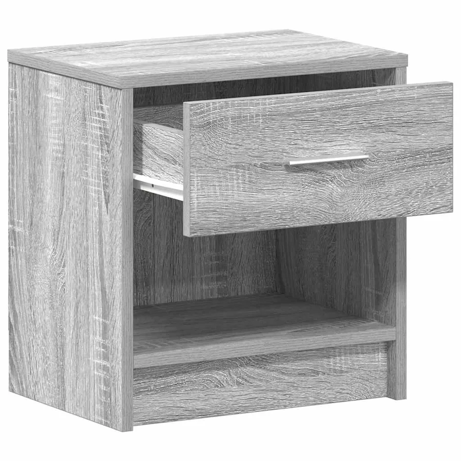 Table de chevet avec tiroir Gris Sonoma 39x28x41 cm - 5