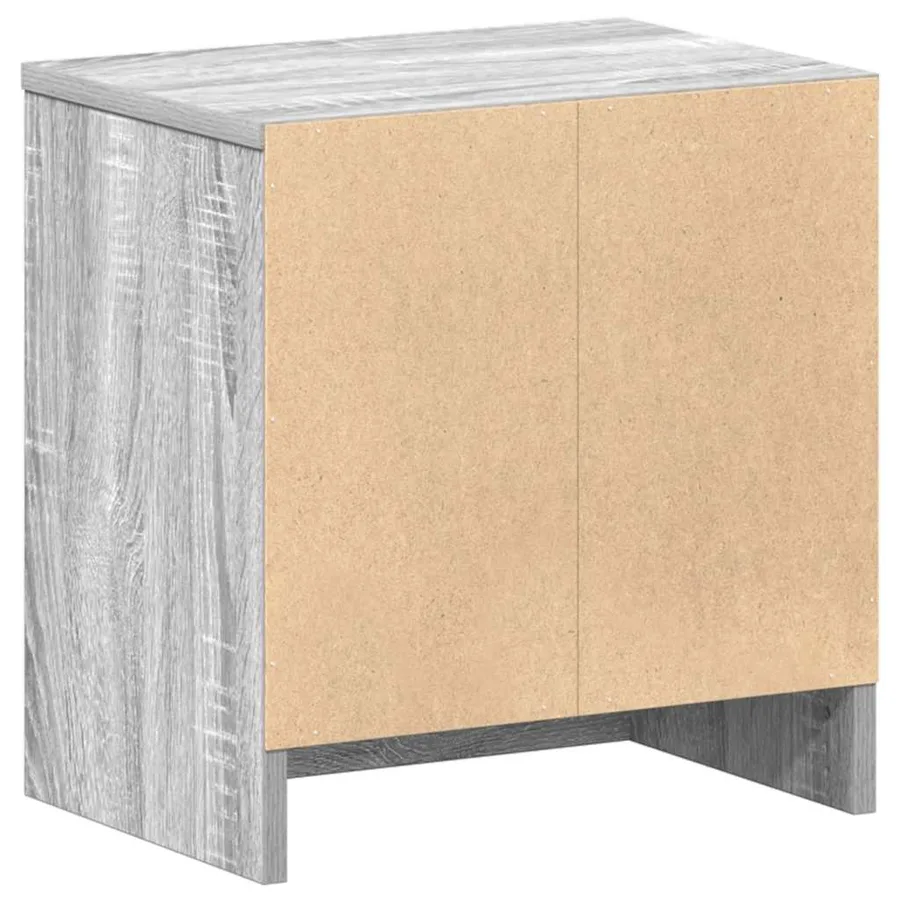 Table de chevet avec tiroir Gris Sonoma 39x28x41 cm - 8