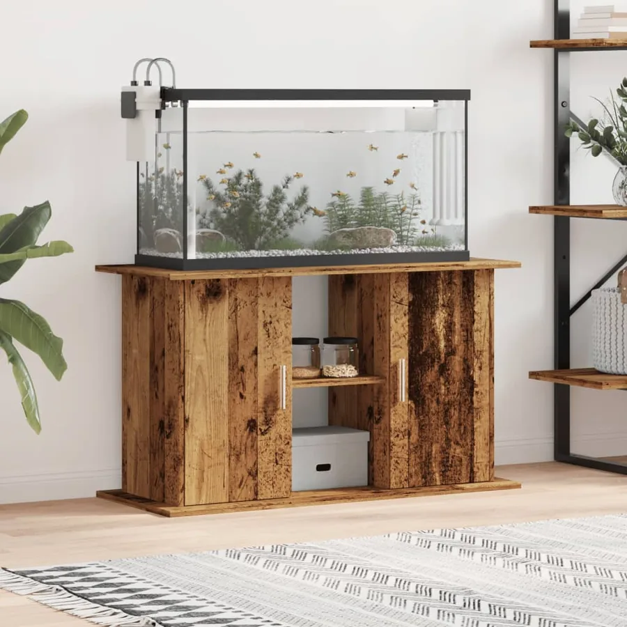 Support pour aquarium vieux bois 101x41x58 cm bois d'ingénierie