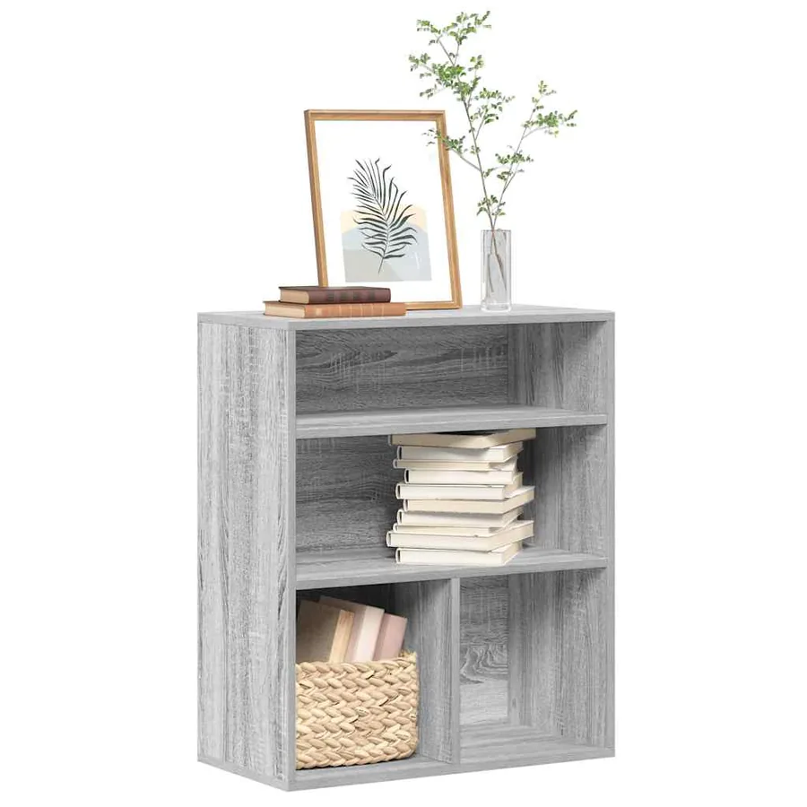 Bibliothèque sonoma gris 60x30x71,5 cm bois d'ingénierie