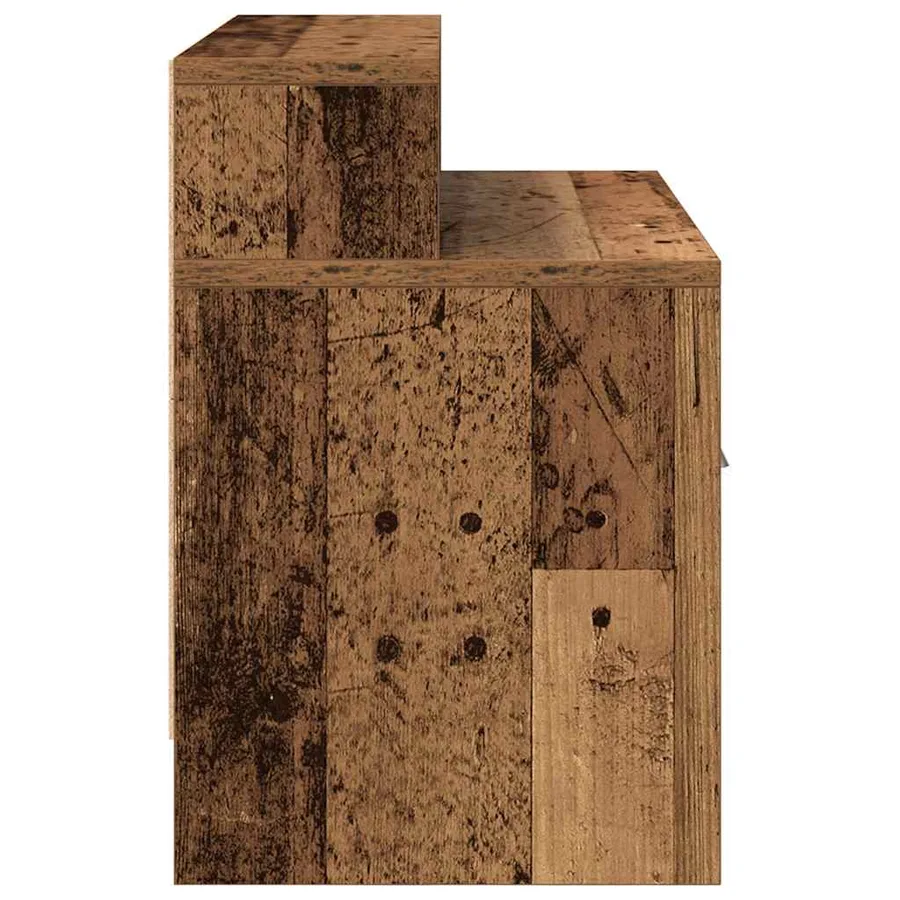 Tables de chevet avec tiroir 2 pcs vieux bois 51x31x47 cm - 7