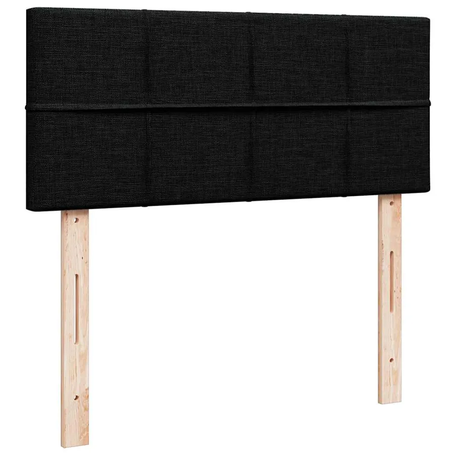 Lit ottoman avec matelas noir 120x200 cm tissu - 10