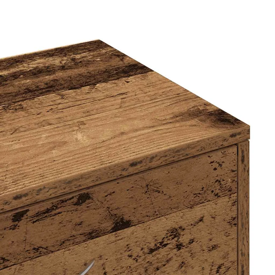 Buffet avec 6 tiroirs vieux bois 50x34x96 cm bois d'ingénierie - 7
