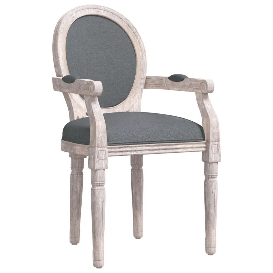 Chaise à manger gris foncé 54x56x96,5 cm tissu - 2