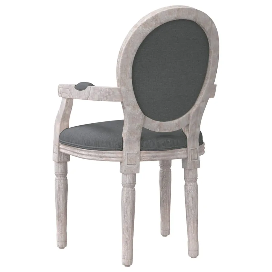 Chaise à manger gris foncé 54x56x96,5 cm tissu - 5