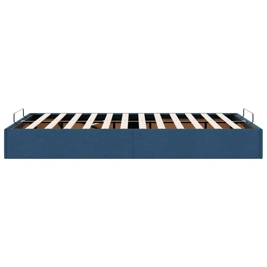 Cadre de lit ottoman sans matelas bleu 120x200 cm tissu - 8