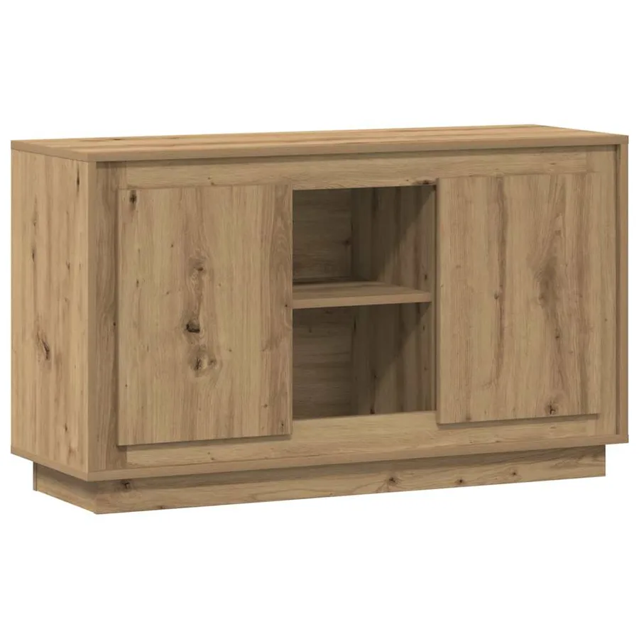 Buffet chêne artisanal 102x35x60 cm bois d'ingénierie - 2