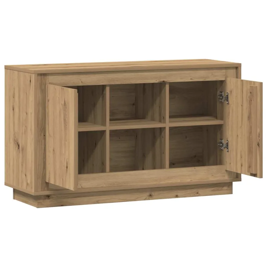 Buffet chêne artisanal 102x35x60 cm bois d'ingénierie - 4