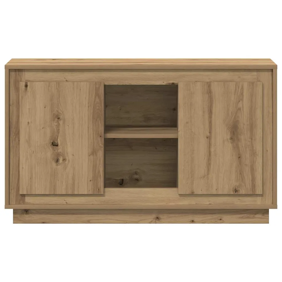 Buffet chêne artisanal 102x35x60 cm bois d'ingénierie - 5