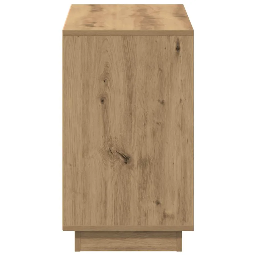 Buffet chêne artisanal 102x35x60 cm bois d'ingénierie - 6
