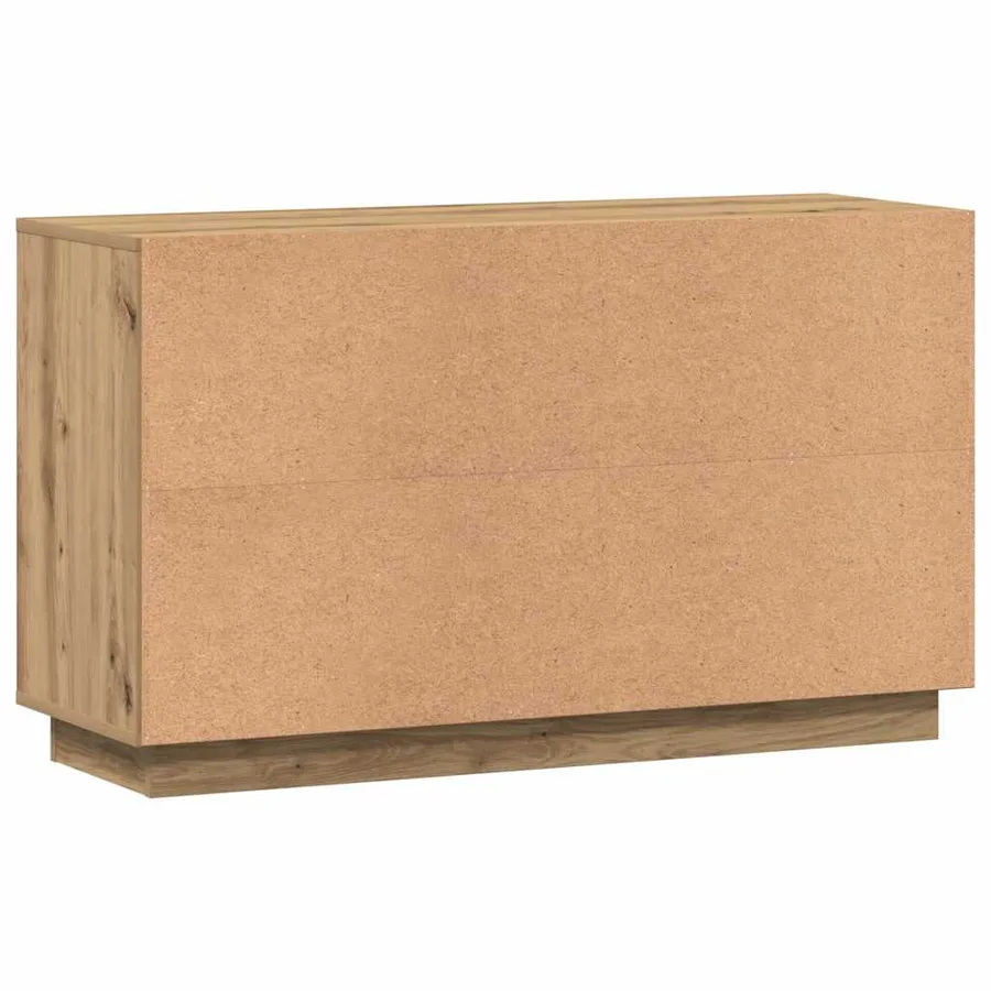 Buffet chêne artisanal 102x35x60 cm bois d'ingénierie - 7