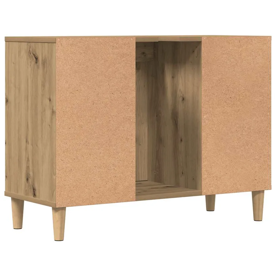 Armoire d'évier chêne artisanal 80x33x60 cm bois d'ingénierie - 7
