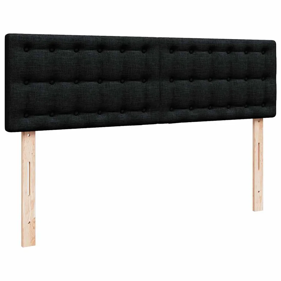 Lit ottoman avec matelas et LED noir 140x190 cm tissu - 10