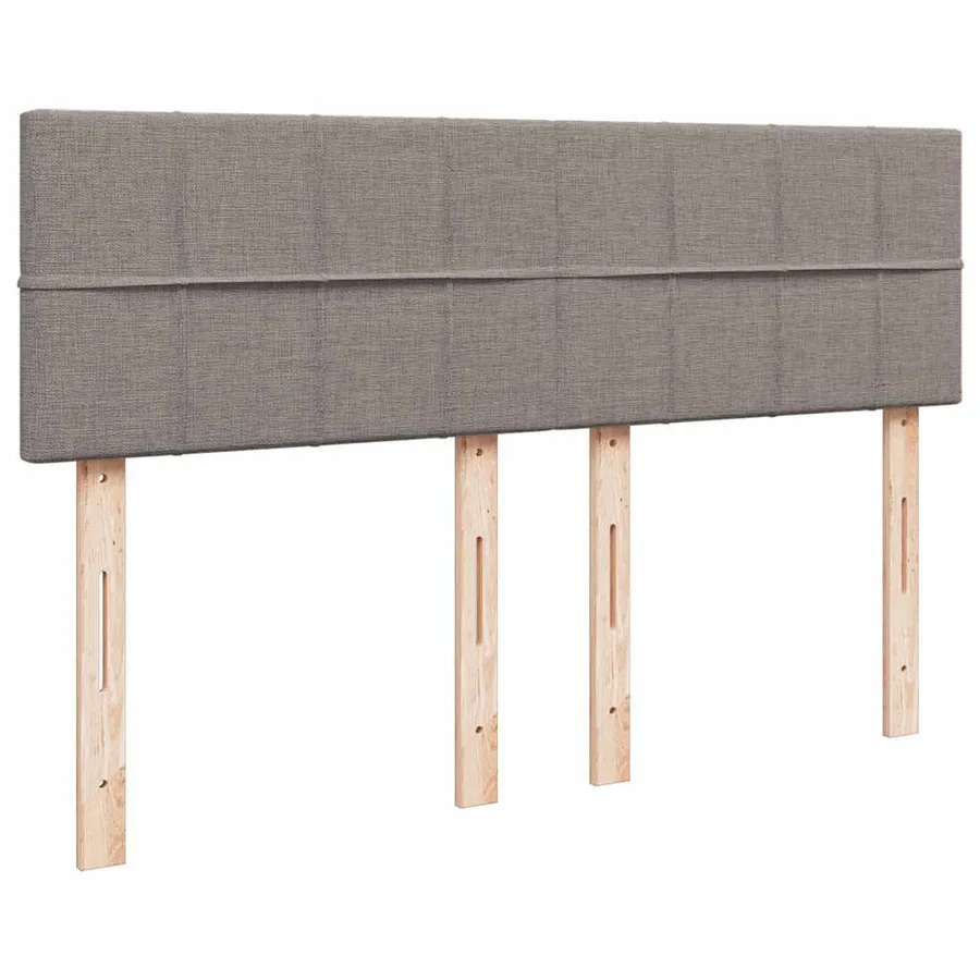 Lit ottoman avec matelas et LED taupe 140x190 cm tissu - 10