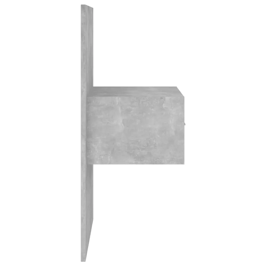 Tête de lit avec armoires Gris béton Bois d'ingénierie - 5
