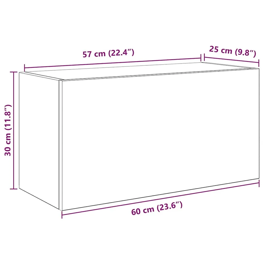 Armoire murale de bain chêne artisanal bois d'ingénierie - 12