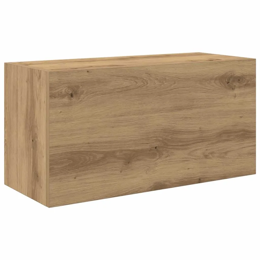 Armoire murale de bain chêne artisanal bois d'ingénierie - 2