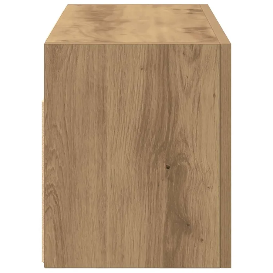 Armoire murale de bain chêne artisanal bois d'ingénierie - 7