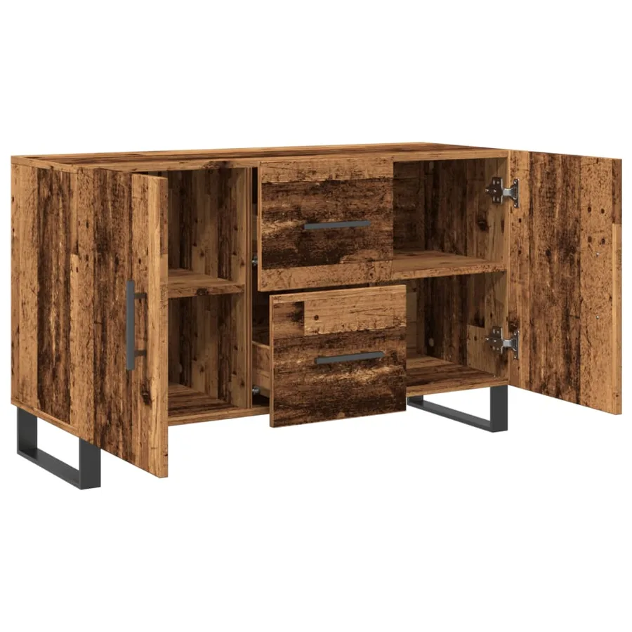 Buffet vieux bois 100x36x60 cm bois d'ingénierie - 7