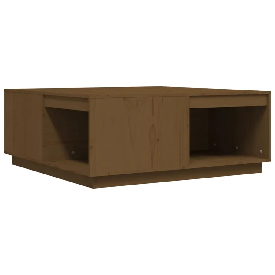 Table basse Marron miel 100x101x40,5 cm Bois massif de pin - 2