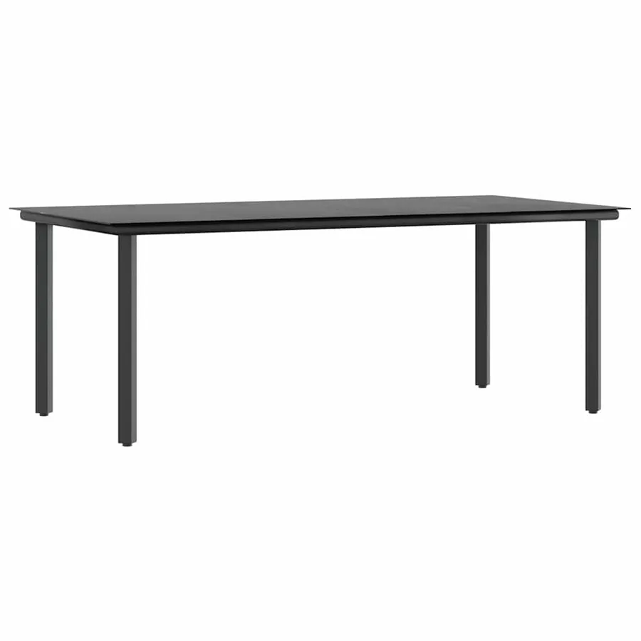 Ensemble à manger jardin 7pcs marron rpoly otin verre - 5