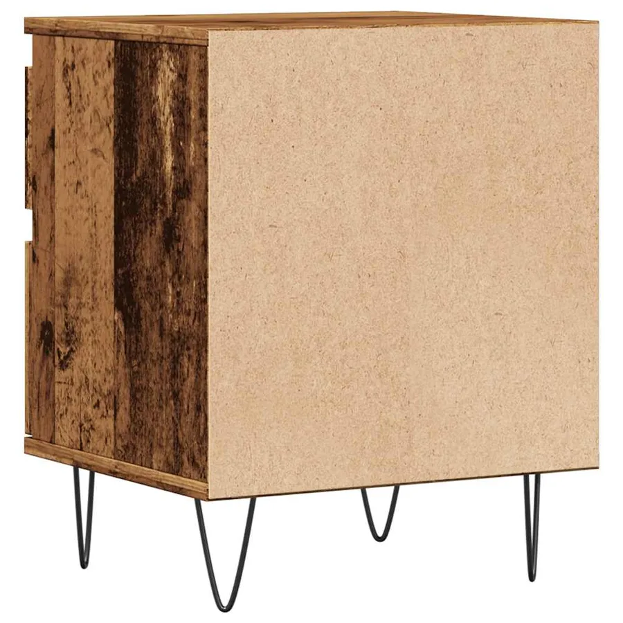 Tables de chevet 2 pcs vieux bois 40x35x50 cm bois d’ingénierie - 6