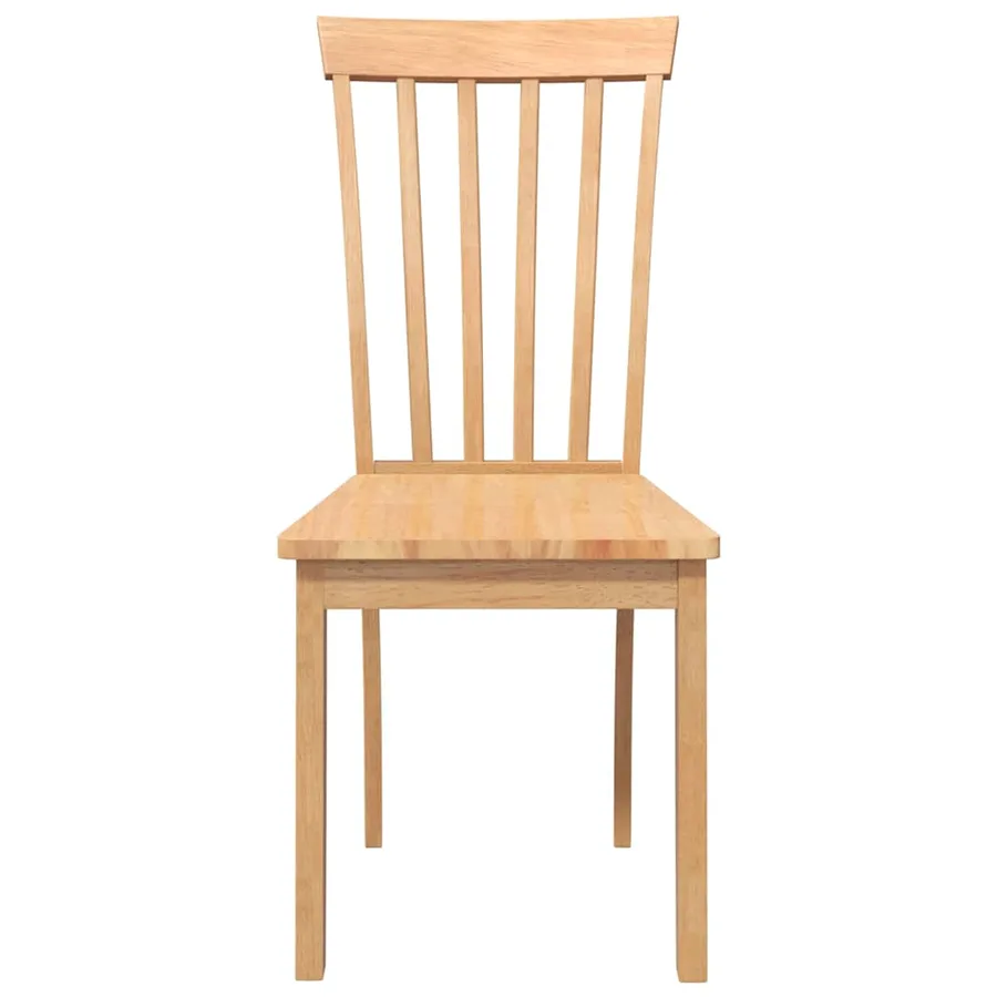 Chaises à manger 2 pcs bois massif naturel caoutchouc - 5