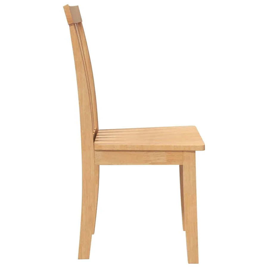 Chaises à manger 2 pcs bois massif naturel caoutchouc - 6