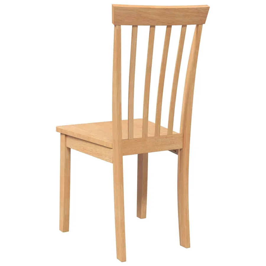 Chaises à manger 2 pcs bois massif naturel caoutchouc - 7