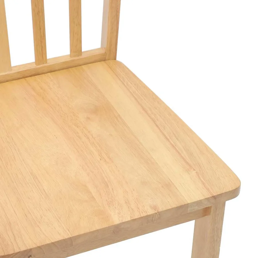 Chaises à manger 2 pcs bois massif naturel caoutchouc - 8