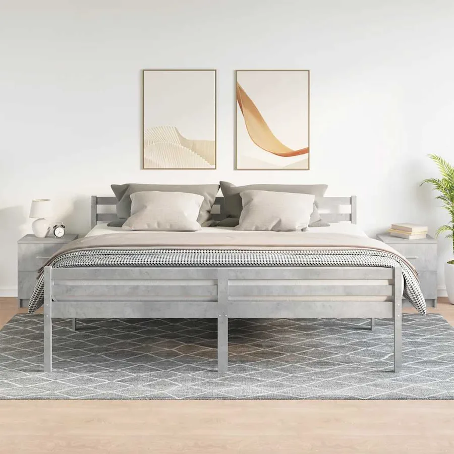 Tables de chevet (lot de 2) avec 2 tiroirs gris béton 40 x 36 x 50 cm - 3