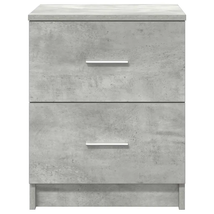 Tables de chevet (lot de 2) avec 2 tiroirs gris béton 40 x 36 x 50 cm - 4