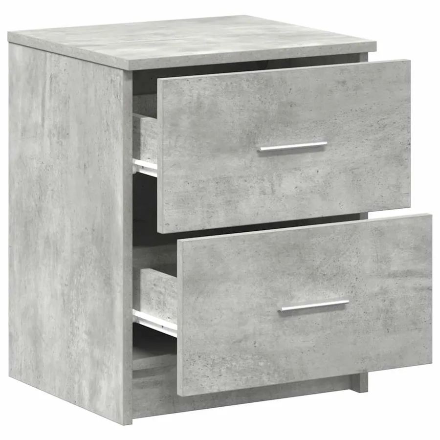 Tables de chevet (lot de 2) avec 2 tiroirs gris béton 40 x 36 x 50 cm - 5
