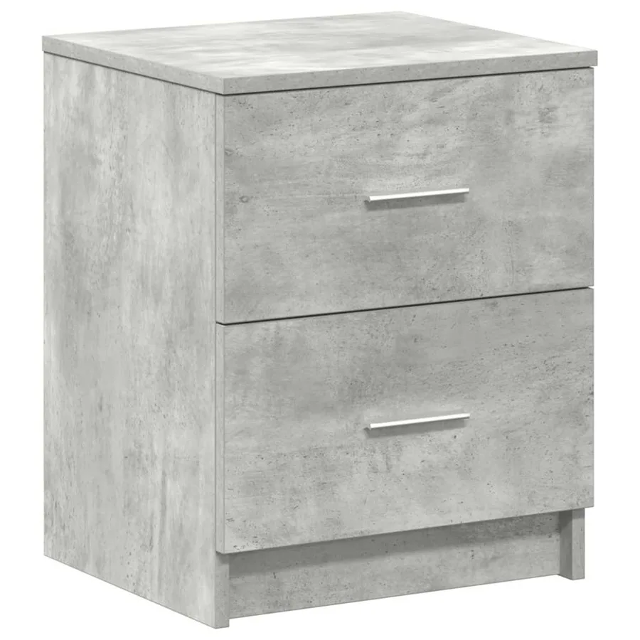 Tables de chevet (lot de 2) avec 2 tiroirs gris béton 40 x 36 x 50 cm - 6