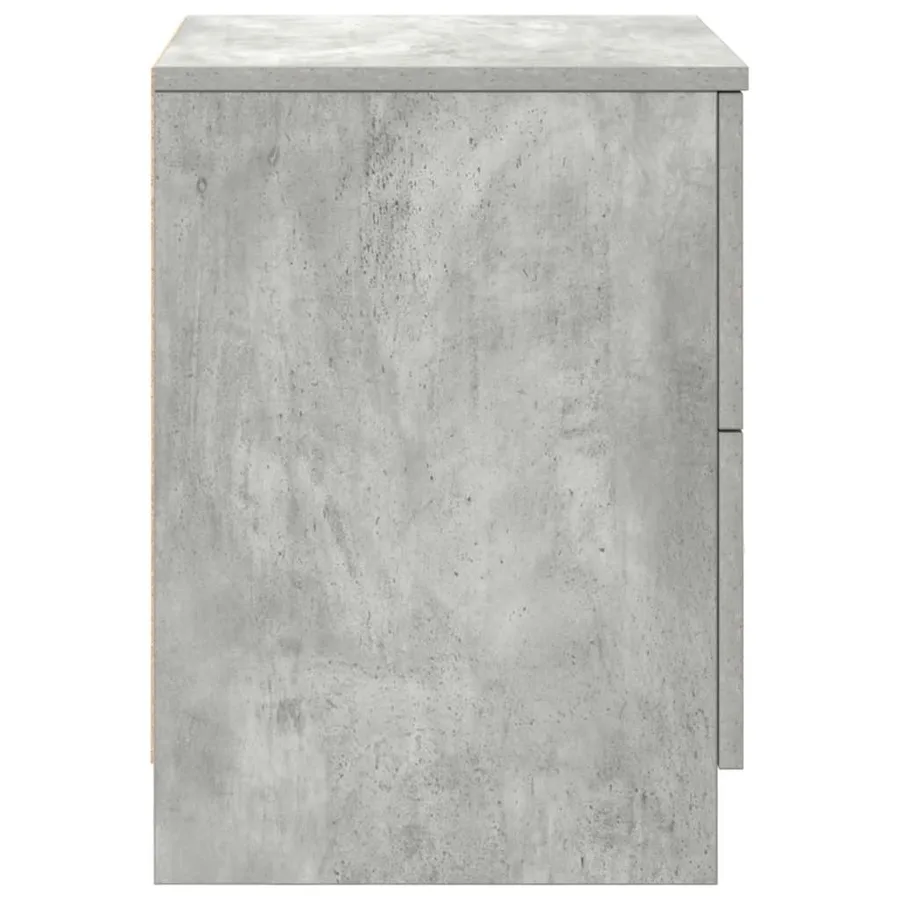 Tables de chevet (lot de 2) avec 2 tiroirs gris béton 40 x 36 x 50 cm - 7