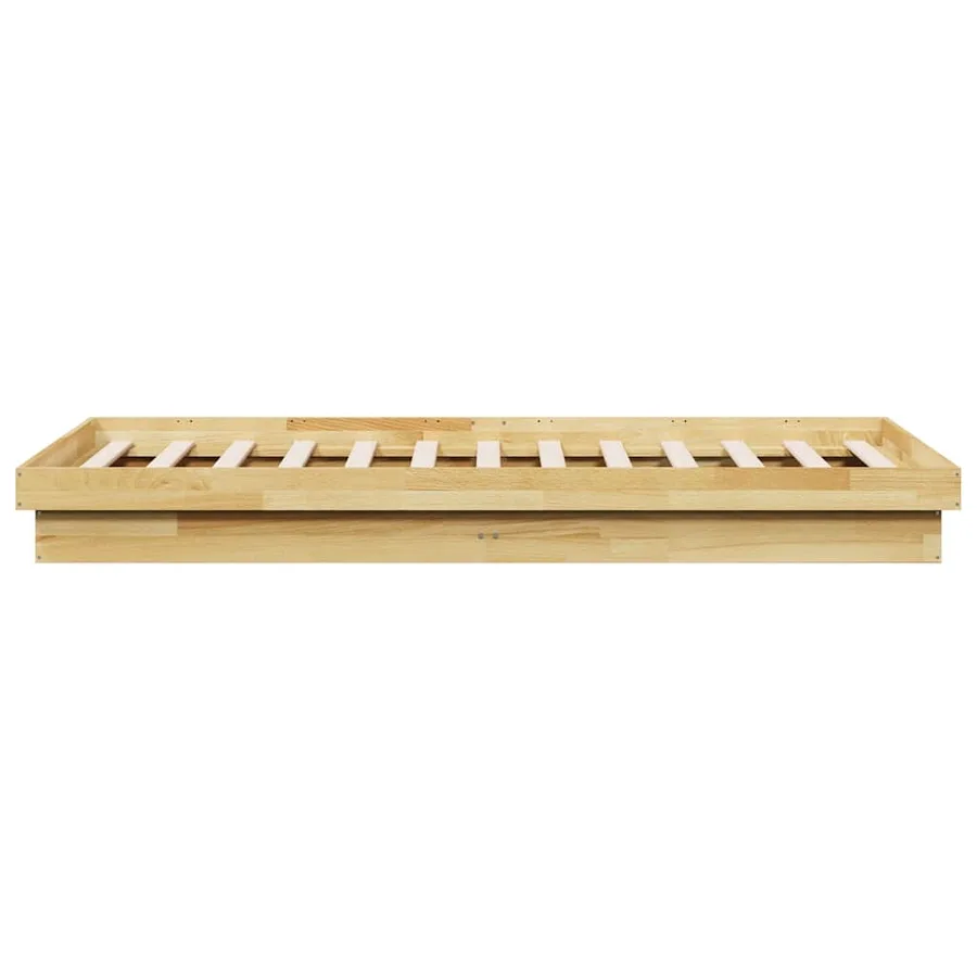 Cadre de lit sans matelas 100x200 cm bois massif de chêne - 6