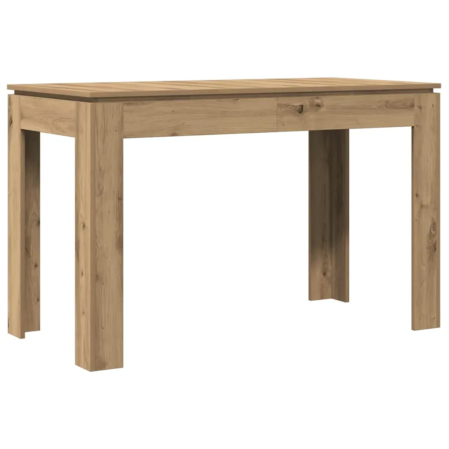 Table à manger chêne artisanal 120x60x76 cm bois d'ingénierie - 2