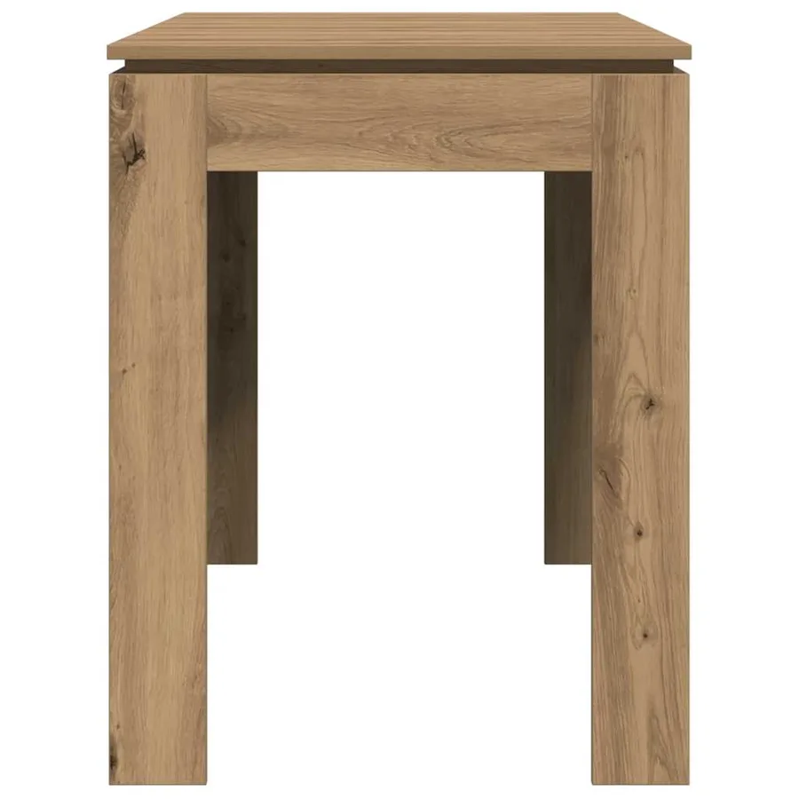 Table à manger chêne artisanal 120x60x76 cm bois d'ingénierie - 5