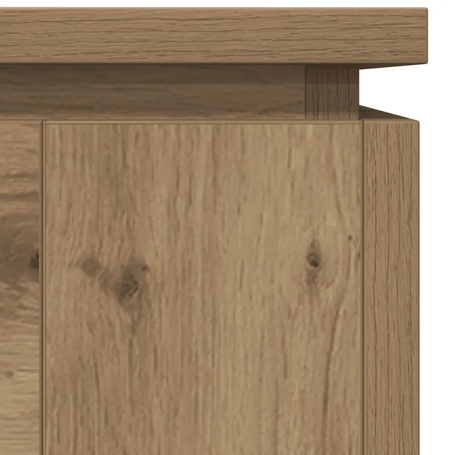 Table à manger chêne artisanal 120x60x76 cm bois d'ingénierie - 7