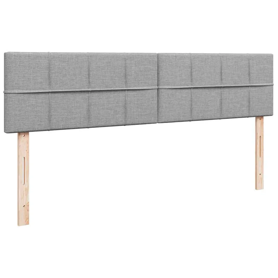 Lit ottoman avec matelas gris clair 160x200 cm tissu - 9