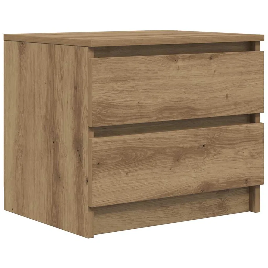 Tables chevet 2pcs chêne artisanal 50x40x43.5cm bois ingénierie - 5