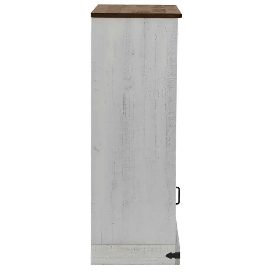 Armoire à vin HALDEN casiers à vin porte coulissante blanc pin - 5