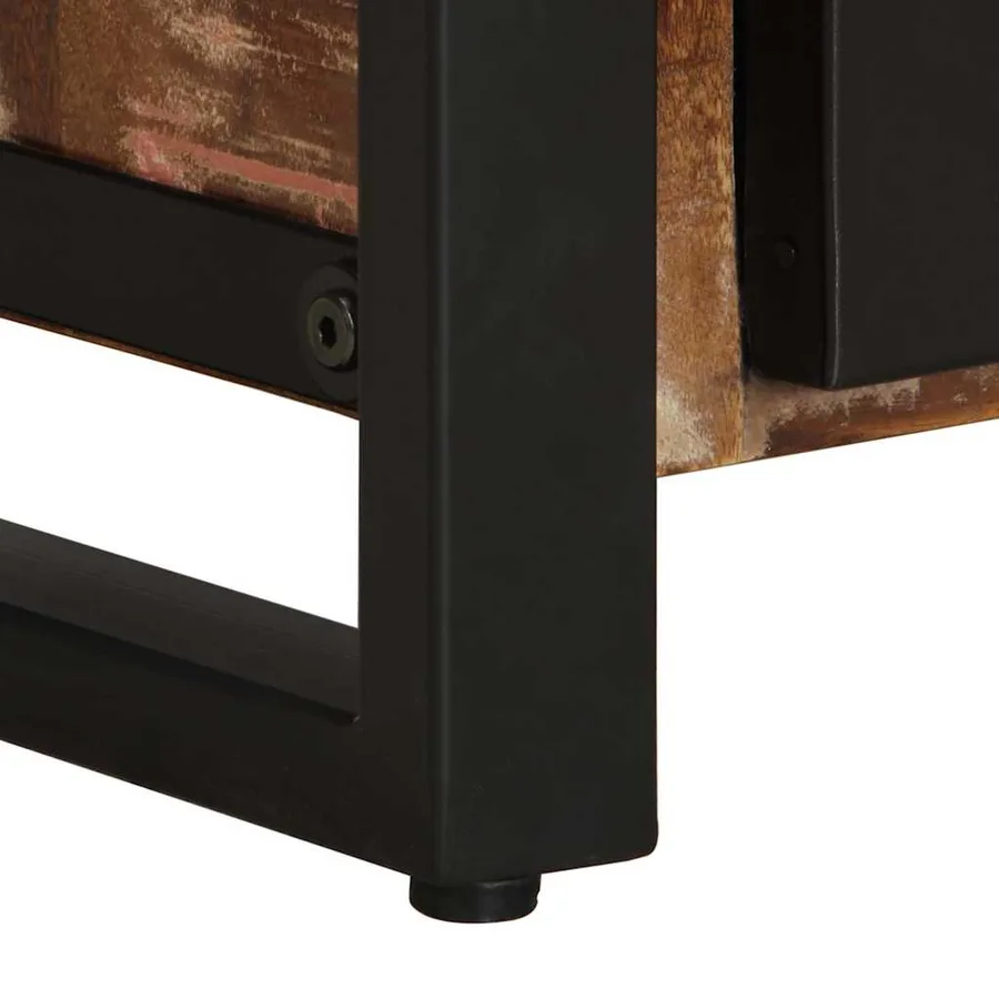 Tables de chevet 2 pcs multicolore bois massif de manguier brut - 9