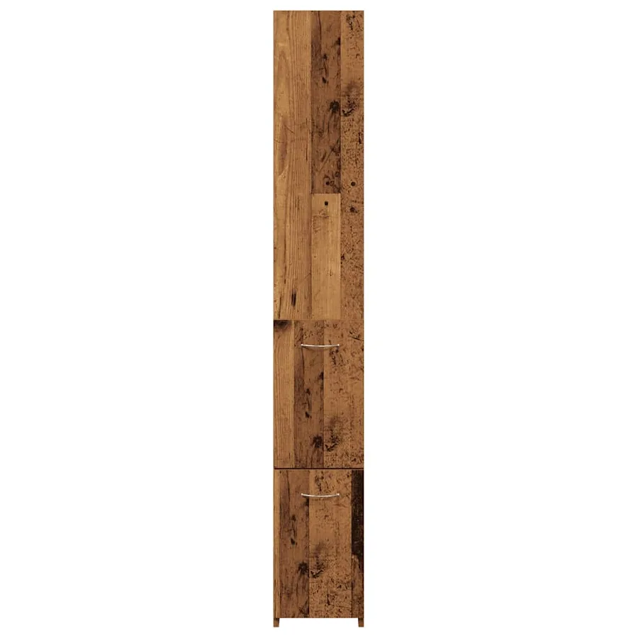 Armoire de salle de bain vieux bois 25x25x170cm bois ingénierie - 4